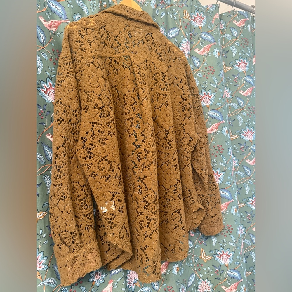 Women's Brown Lace Jacket - Picture 5 of 5